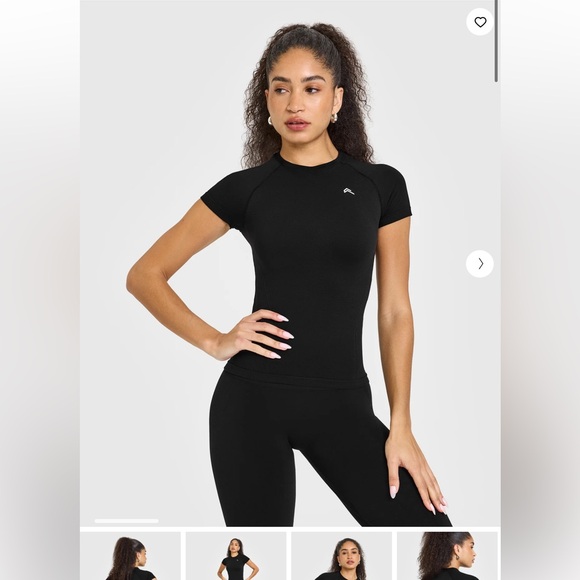 Oner Active Tops - Go to Seamless Fitted Top -  Black XS